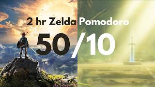 2 Hour Zelda Pomodoro Timer | 50/10 Work/Study | 2 Cycles with Game Music Guide