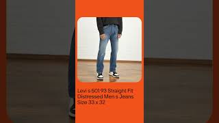 Levis 501 93 Straight Fit Distressed Mens Jeans Size 33 X 32