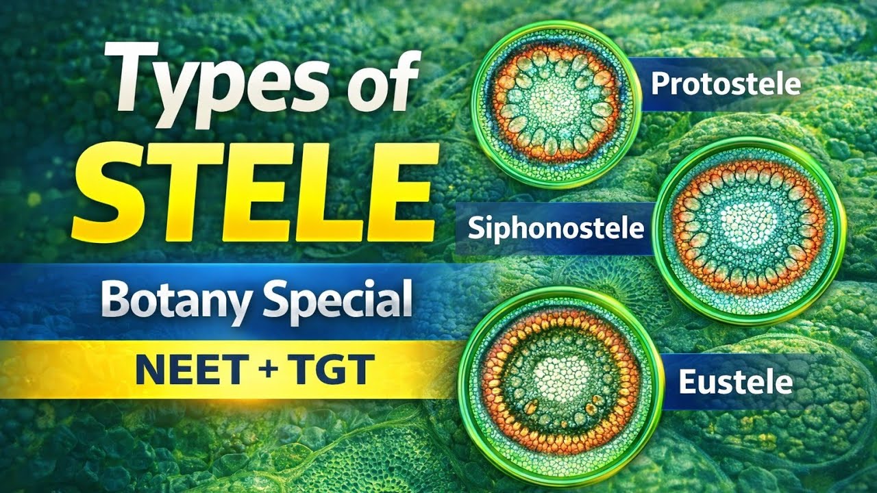 Types of Stele Explained | Part - 1 | Botany for NEET / TGT / PGT / LT & GIC Exams