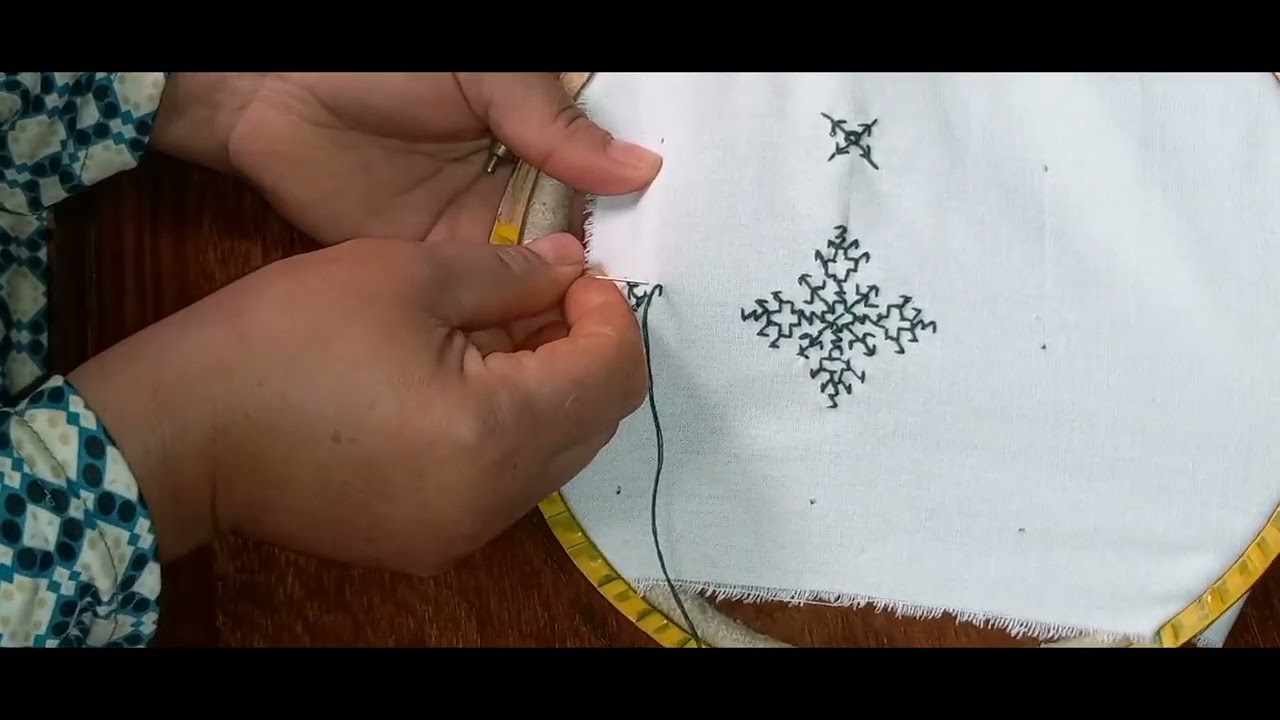 أساسيات الطرز الفاسي جزء التاني منديل الطبل  او الزيف