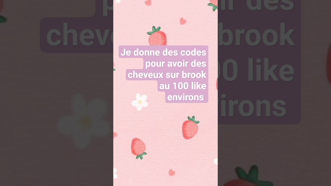 je donne des codes pour avoir des cheveux sur brook au 100 likes ❤️❤️❤️❤️