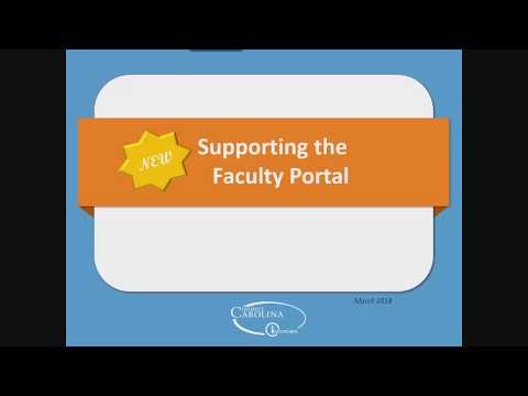 Webinar: Supporting the Faculty Portal