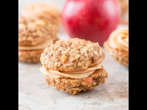 Apple Oatmeal Whoopie Pies with Peanut Butter Frosting