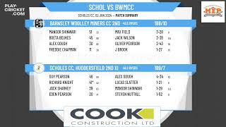 Scholes CC, Huddersfield 2nd XI v Barnsley Woolley Miners CC 2nd XI