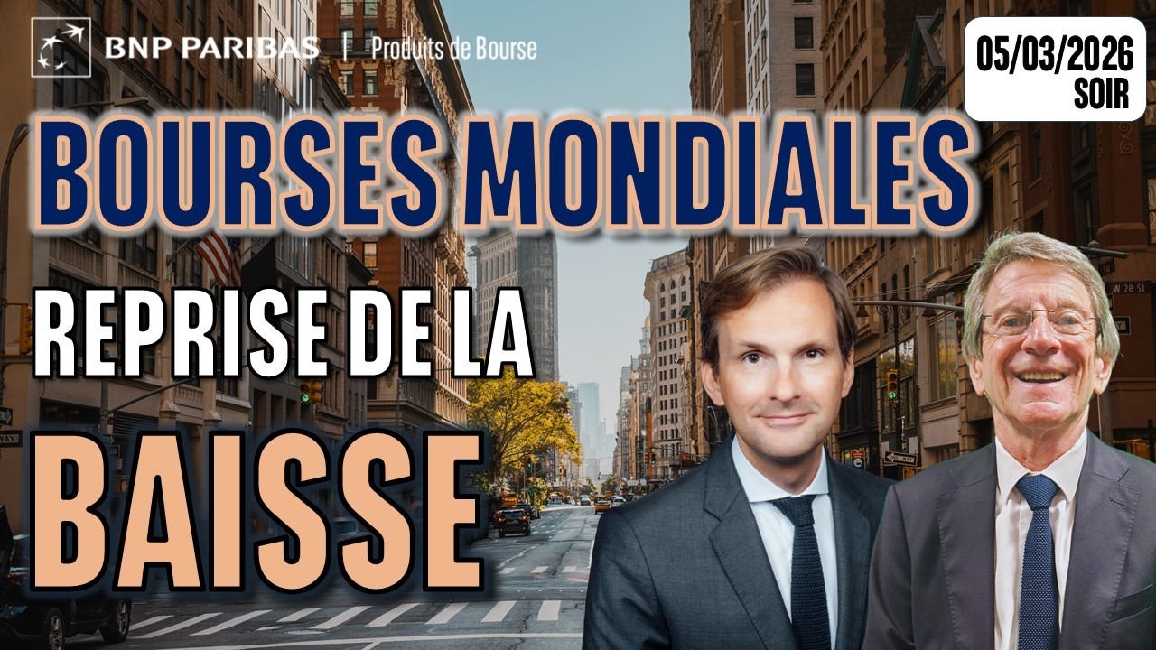 Reprise de la baisse sur les bourses mondiales - 100 % Marchés - 05/03/2026 - S