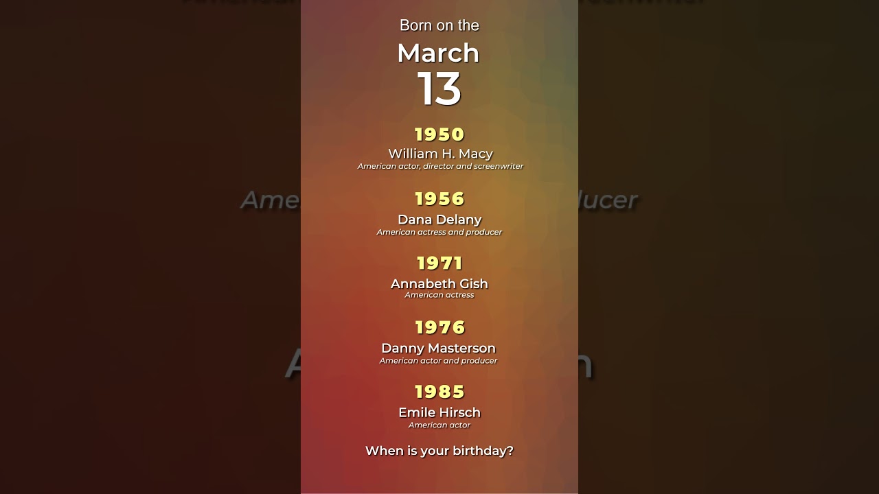 Born on the March 13 🍰🎈 When is your 