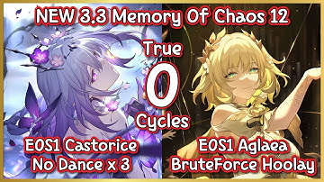 Eggy BRUTEFORCE HOOLAY!!? NEW 3.3 MoC 12 : E0S1 Castorice & E0S1 Aglaea True 0 Cycles Showcase!