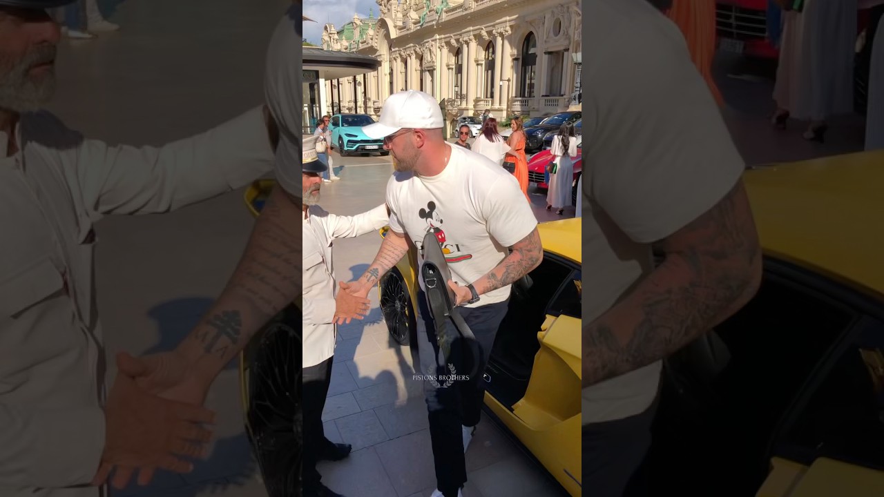 Billionaire GMK Aberrant getting out his Lamborghini at Casino 