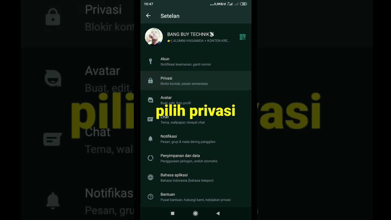 cara seting wa agar tidak terlihat centang biru oleh pengirim chat