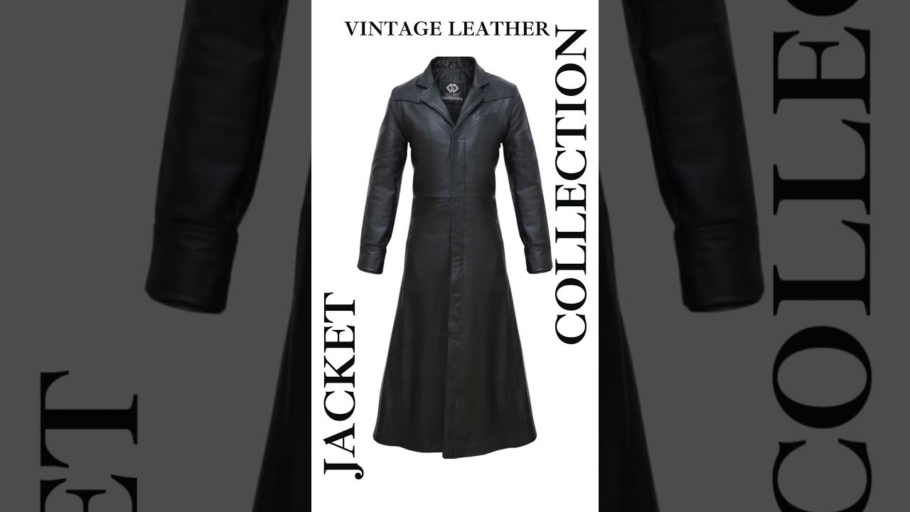 Make a bold fashion statement with the Detective Neo Matrix Style Black Gothic Leather Trench Coat