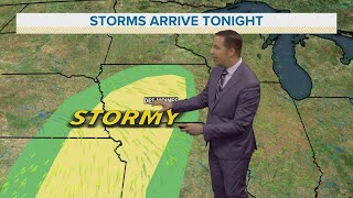 Iowa weather update: Here's when storms will arrive in your community tonight