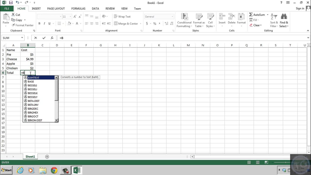 How To Add A Column In Excel 2013 Youtube