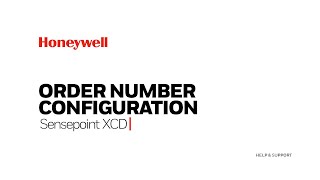 Order Number Configuration Sensepoint XCD