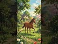 🐴💧 Pure Bond – Girl Giving Water to Horse  Ghibli Style Ghibli Style