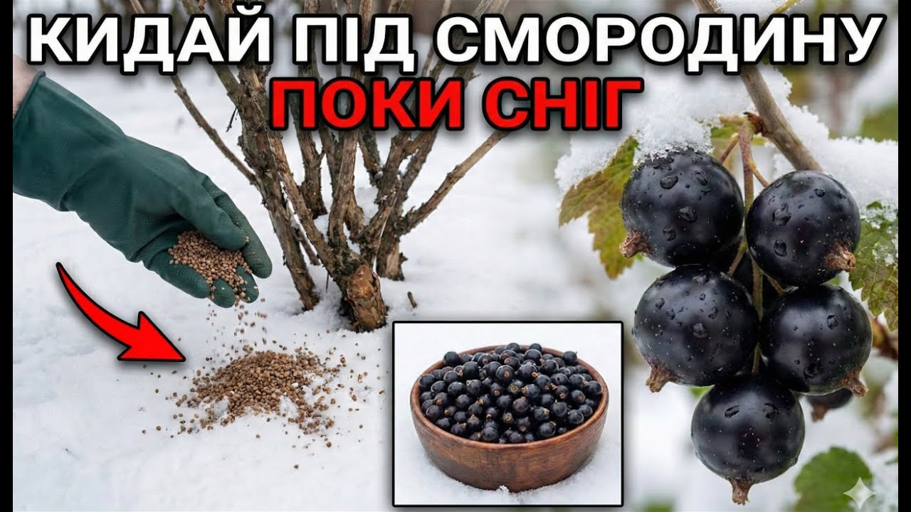 Терміново киньте ЦЕ в сніг! Смородина ЗАВАЛИТЬ ягодами влітку!