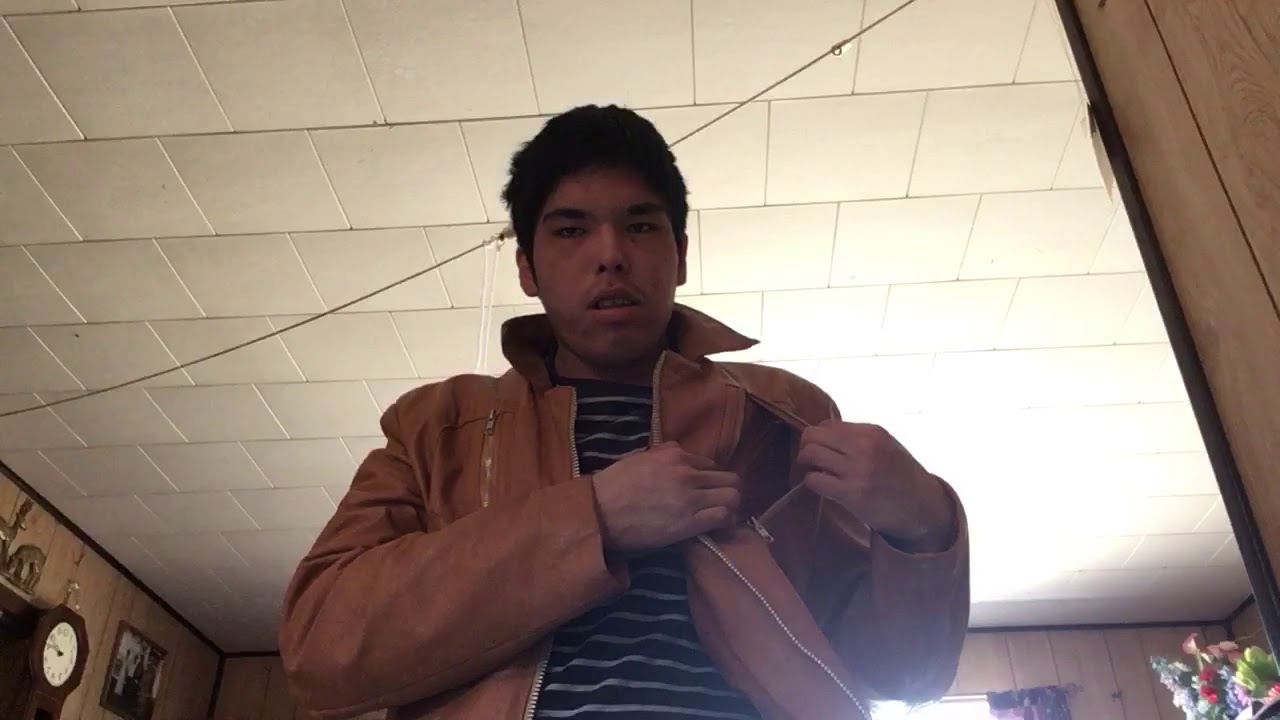 Brown leather jacket for men