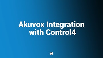 Control4 Integration with Akubela HyPanel Lux