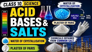 ACIDS, BASES & SALTS | CLASS 10 SCIENCE🧪 Water of Crystallisation 💎⚪ (POP) One Shot | Part - 5