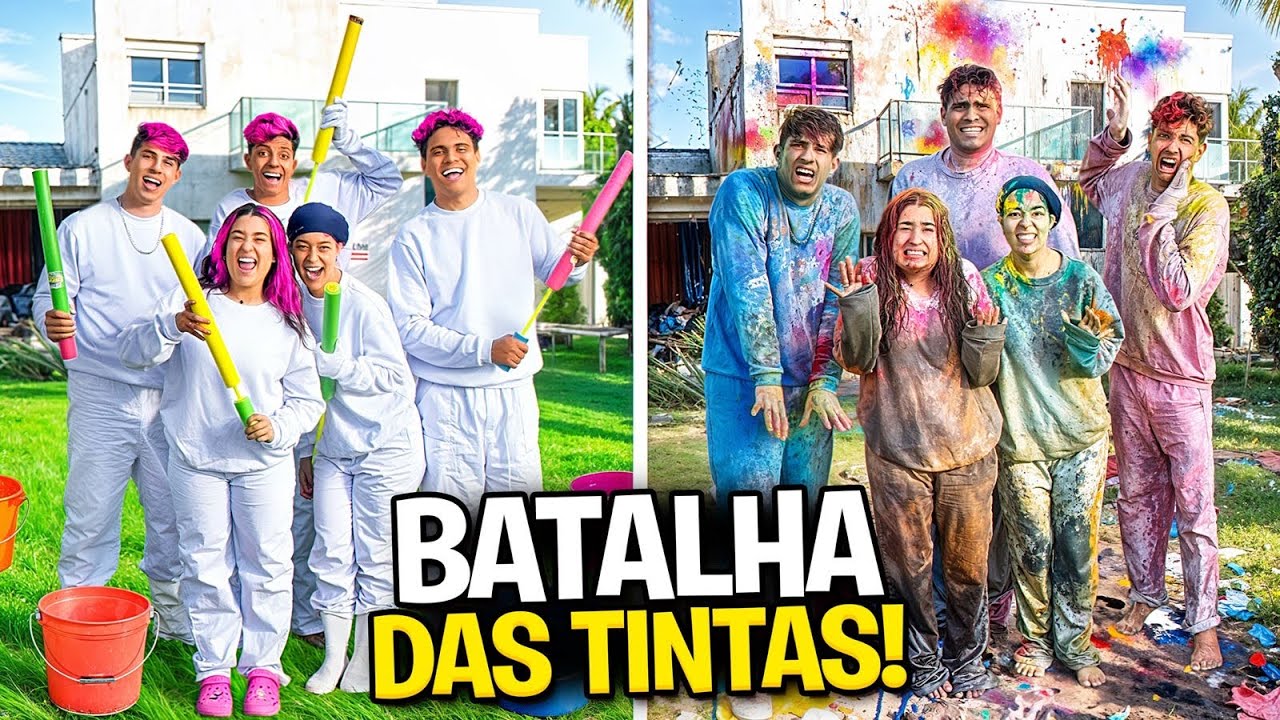 SOBREVIVA À BATALHA DAS TINTAS !!! *Quem sujar mais, leva prenda !