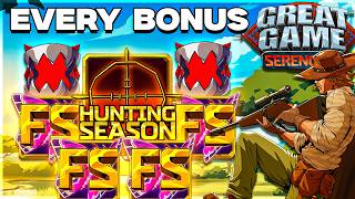 EVERY BONUS And FEATURE On GREAT GAME SERENGETI SLOT!!