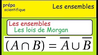 Prépa -MPSI 2I- PCSI -Les premiers cours- Les lois de Morgan 1
