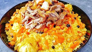 كيف تصنع أفضل بلوف أوزبكي | وصفة بيلاف الخروف الأوزبكي اللذيذة نسخة ممتدة screenshot 5