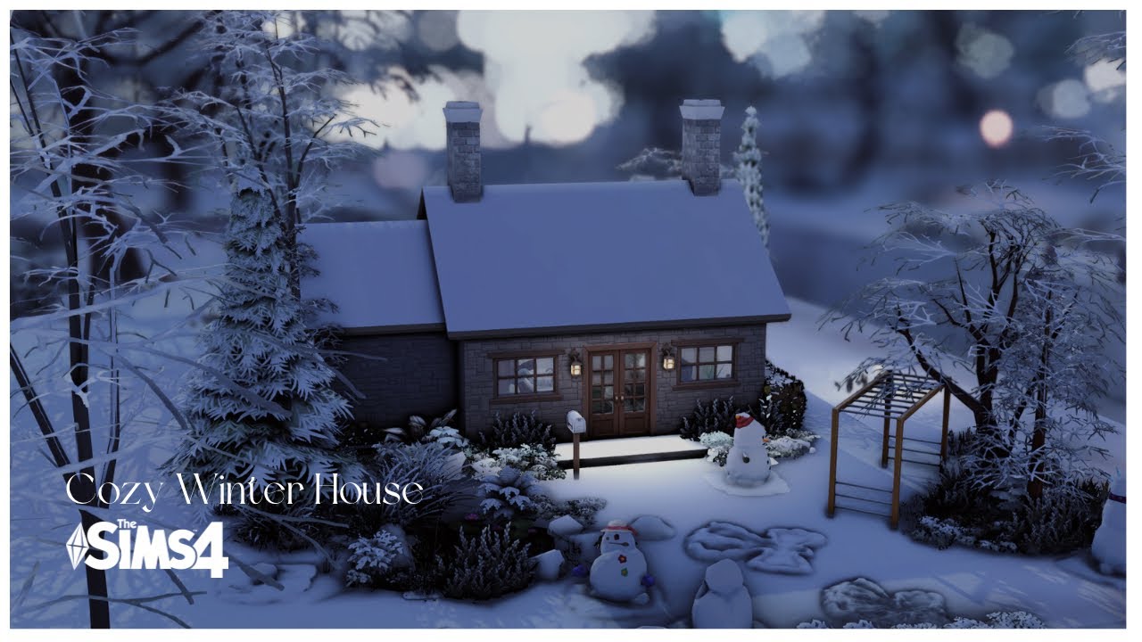 Cozy Winter House | Base Game | The Sims 4 Indonesia
