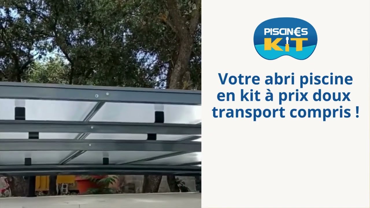 Abris bas de piscine télescopique en kit Clever Cover à monter
