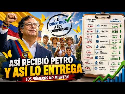 ⁣Así recibió Petro el país y así lo entrega: el balance final en cifras