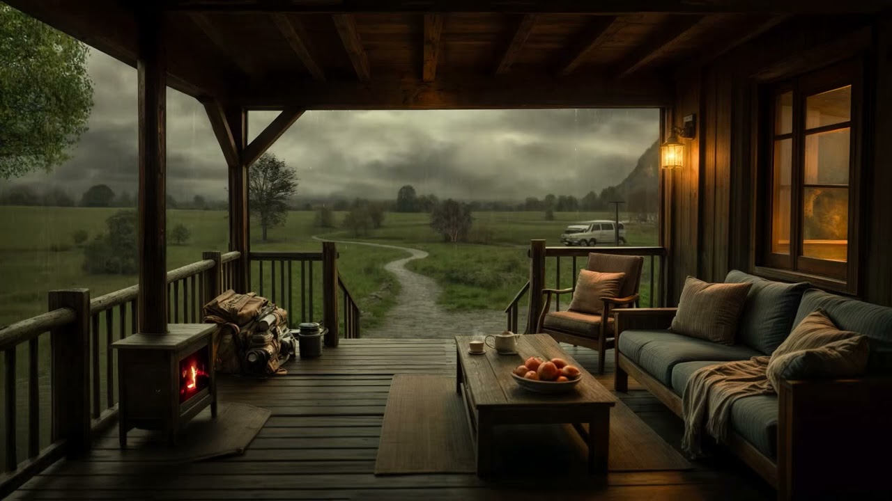 Ultimate Rainy Day Vibes: Wood Stove Glow & Mountain Peace