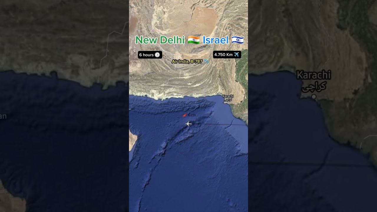 🇮🇳✈️ New Delhi to Israel 🇮🇱 | The Main Flight Between India & Israel! 🕒 
