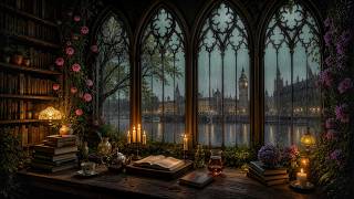 You're Reading Alone at Victorian London by the Window | Rainy Summer Ambience | Dark Academia