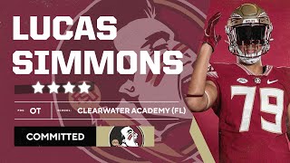 4-star OT Lucas Simmons commits to the Florida State Seminoles