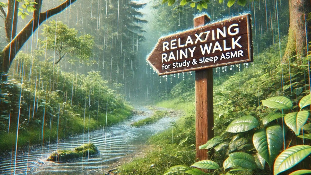 Relaxing Rainy Walk In Nature, Binaural Rain And Nature Sounds For ...