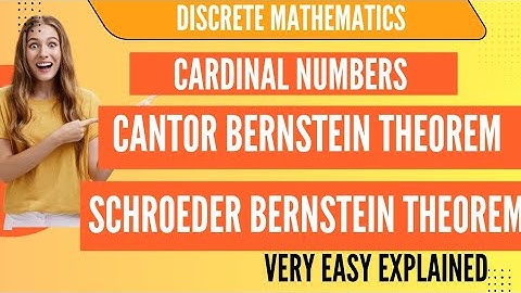 Cantor Bernstein theorm | Schroeder Bernstein Theorm | Cardinal Numbers | Set theory 
