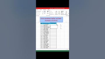 Cara Membuat daftar pilihan (drop down) list di Excel dengan mudah #excel #tipsexcel