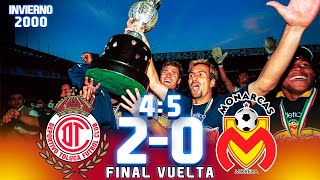 ¡MONARCAS CAMPEÓN! 🏆 Toluca (4) 2-0 (5) Morelia ⚽ Invierno 2000 - Final vuelta by Joyitas del Futbol Mexicano 10,184 views 1 month ago 38 minutes