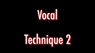 Vocal Technique 2: descending 5 note groups