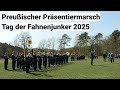Panzertruppenschule: Kommandeur schreitet zu Preußischem Präsentiermarsch Paradeaufstellung ab
