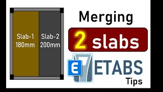 How to Merge Two slabs in ETABS #etabstutorial #ETABS