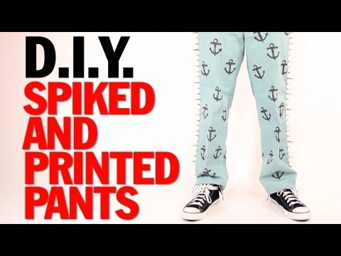 Spiked and Printed Pants - Thom BrowneHelmetnway Inspired - Threadbanger