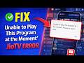 Fix “Unable to Play This Program at the Moment” JioTV Error (100% Working)