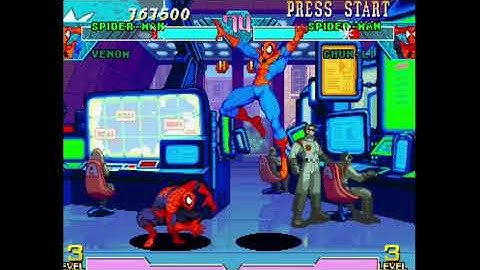 Marvel vs. Capcom (PSX / US / DuckStation) | Spider-Man Arcade Playthrough