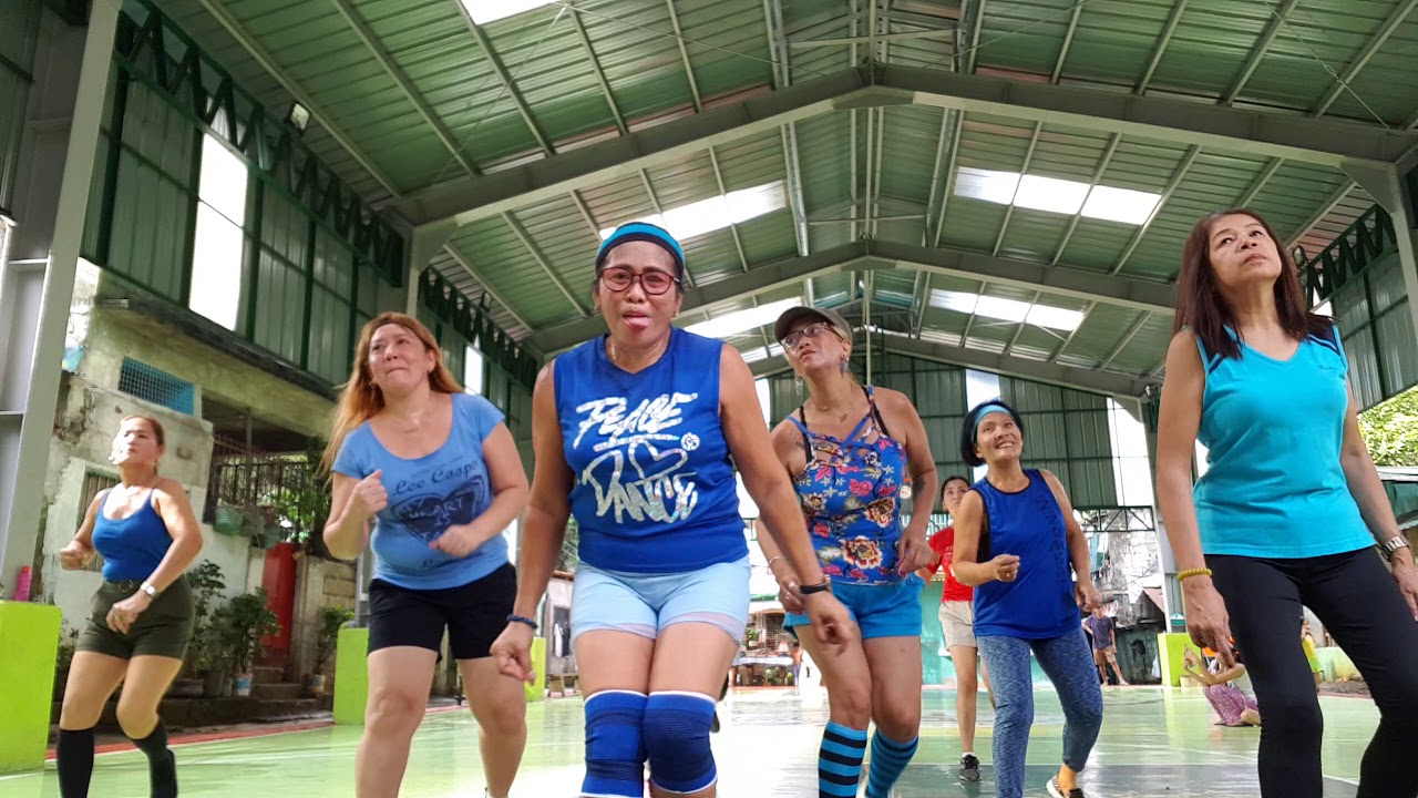 Zumba gold in blue mode 8 dancing in the street