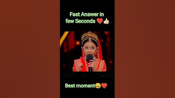 Fast Answers in few Seconds❤️😄 in super dancer #danceplus4 #superdancer2 #superdancer #superdancer3
