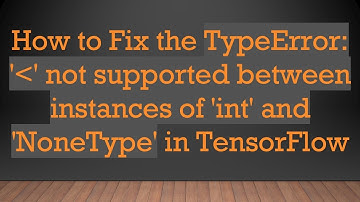 How to Fix the TypeError: 