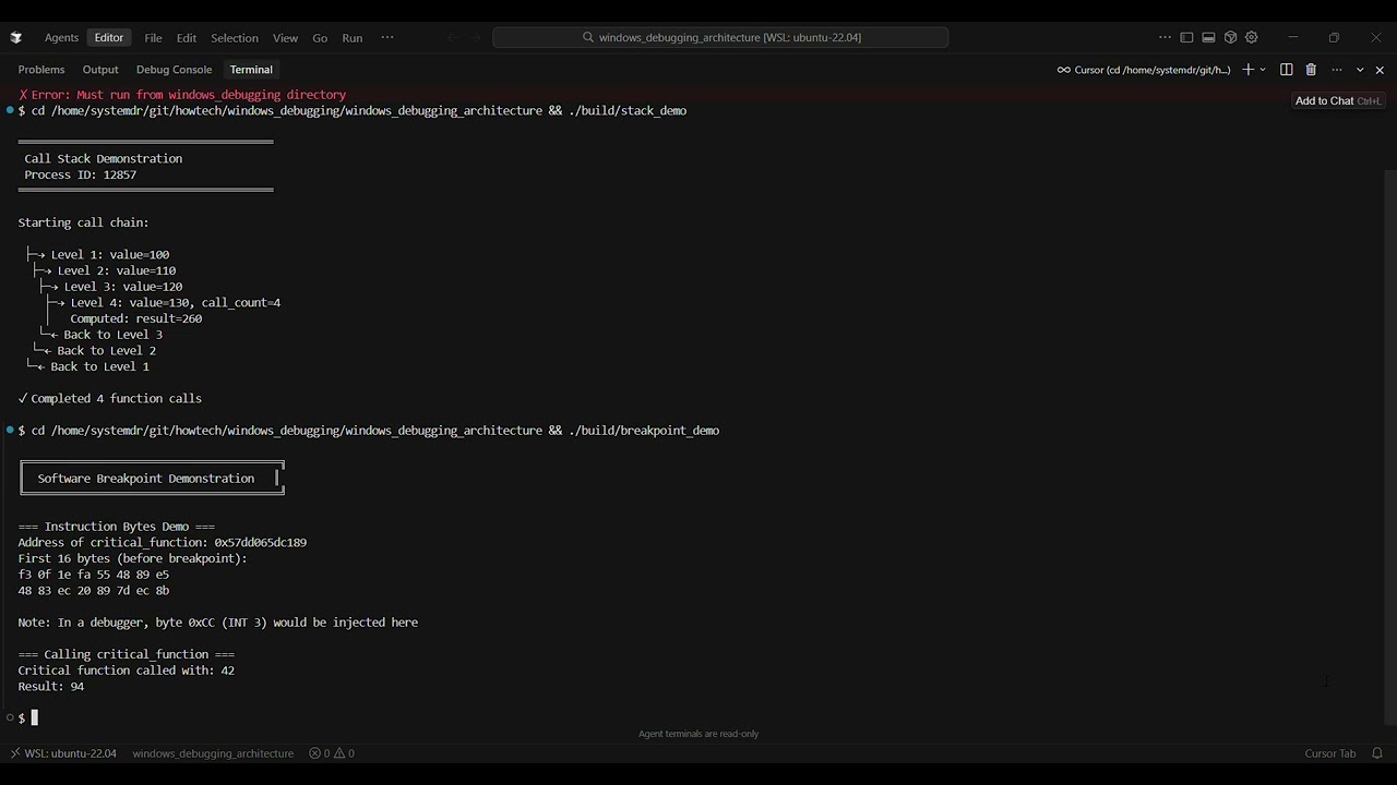 Setting Breakpoints and Viewing Call Stacks in WinDbg
