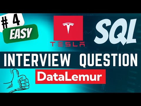 TESLA Interview Question Solved - SQL | "Unfinished Parts" | Everyday Data Science