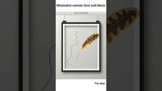 Minimalist woman wall decor using turtle #creative #satisfyingart #shorts