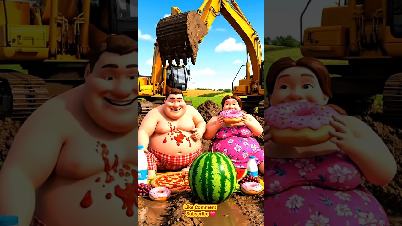 ❤️Evolution of baby: JCB attack on sumo wrestler with family